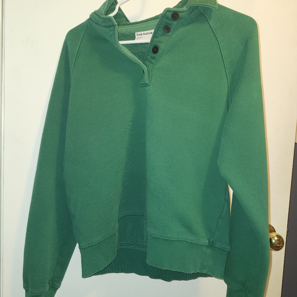 Frank And Oak Green Sweatshirt